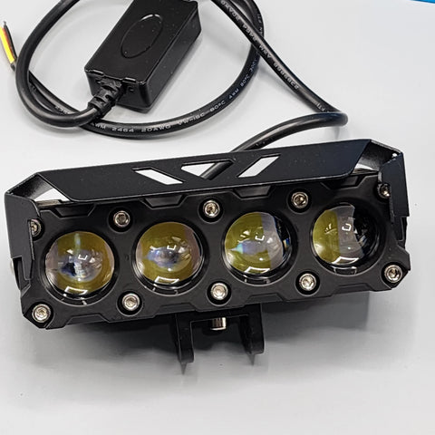 Four 4 Quad Lens – External LED – 120 Watt – White Yellow – Focused Light – Anti Fog